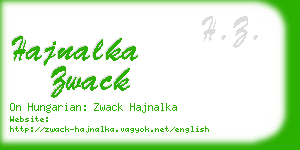 hajnalka zwack business card